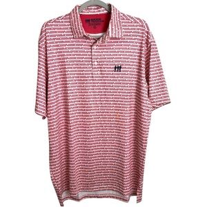 Major Tradition The Olympian Golf Polo Red Stars & Stripes Men’s Large Active